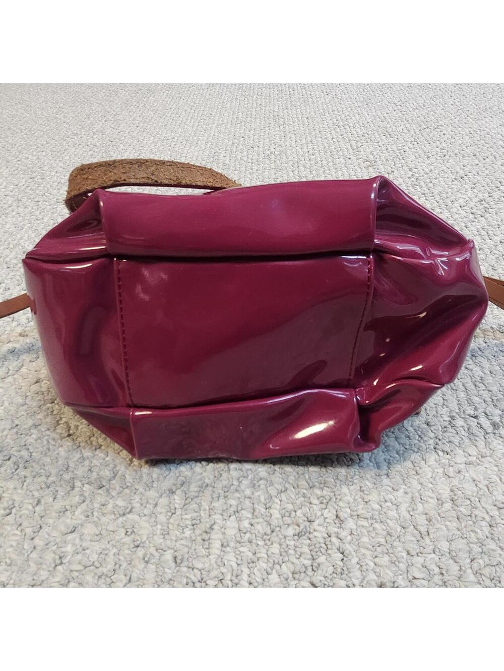 Dooney & Bourke Maroon Patent Leather Crossbody Bag - Picture 7 of 11